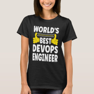 T-shirt World's Best Devops Ingénieur Titre du travail Dev