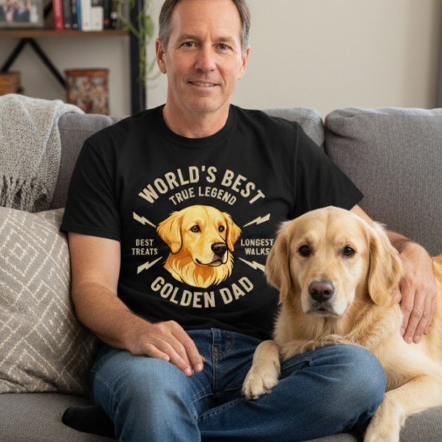 T-shirt World's Best Golden Retriever Dad (Créateur téléchargé)