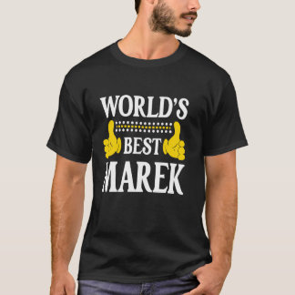 T-shirt World's Best Marek Personal Name First Name Funny 
