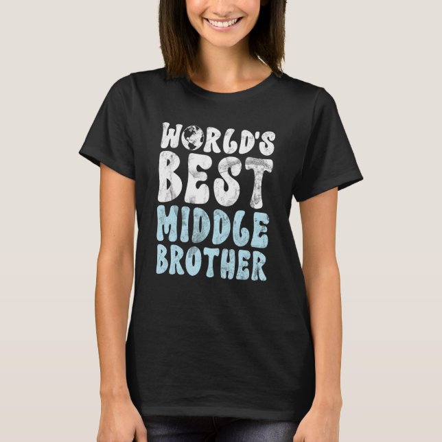 T-shirt Worlds best Middle Brother (Devant)