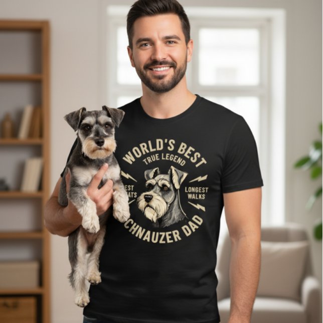 T-shirt World's Best Schnauzer Dad True Legend (Créateur téléchargé)