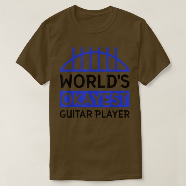 T-shirt World's okayest guitar player 3510 (Design devant)