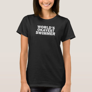 T-shirt World's Okayest Swimmer, Swim Dad Premium