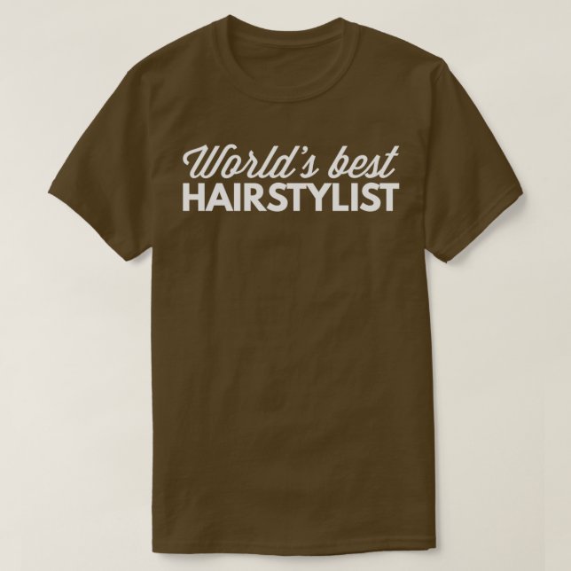 T-shirt Worldx27s meilleur coiffeur (Design devant)