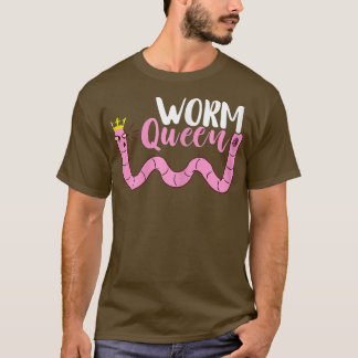 T-shirt Worm Farmer Worm Queen Crown Farmer Fermier Vermic