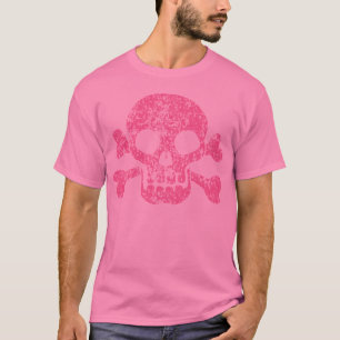 T-shirt Worn Out Skull and Crossbones