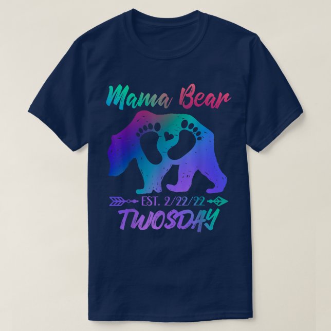 T-shirt Wosday Mama Maman Oear New Baby Girl Boy annonce (Design devant)