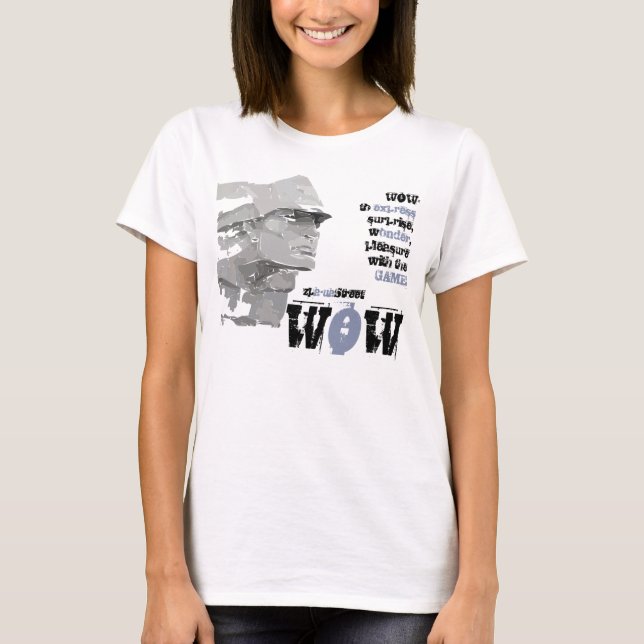 T-shirt Wow-excitation, intérêt, grand plaisir (Devant)