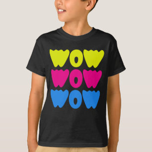T-shirt WOW MOM coloré moderne dire Simple jour