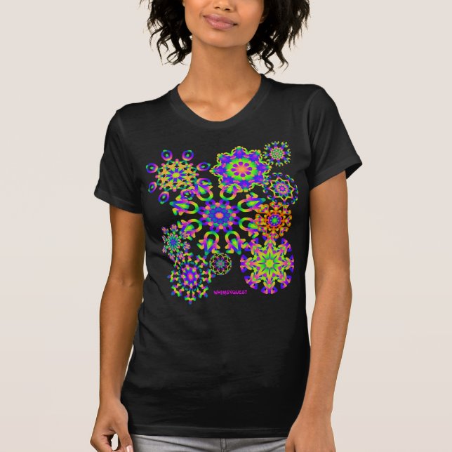 T-shirt WQ Kaleidoscope Collage des manches de chemise fem (Devant)