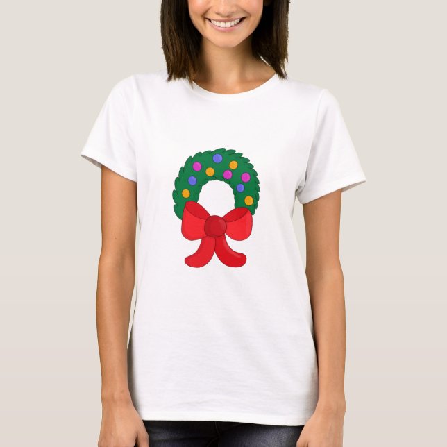 T-shirt Wreath de Noël (Devant)