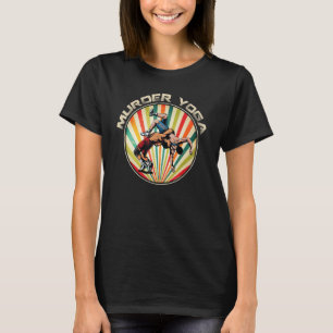 T-shirt Wrestler Meurtre Yoga Vintage Retro Sunset Funny W