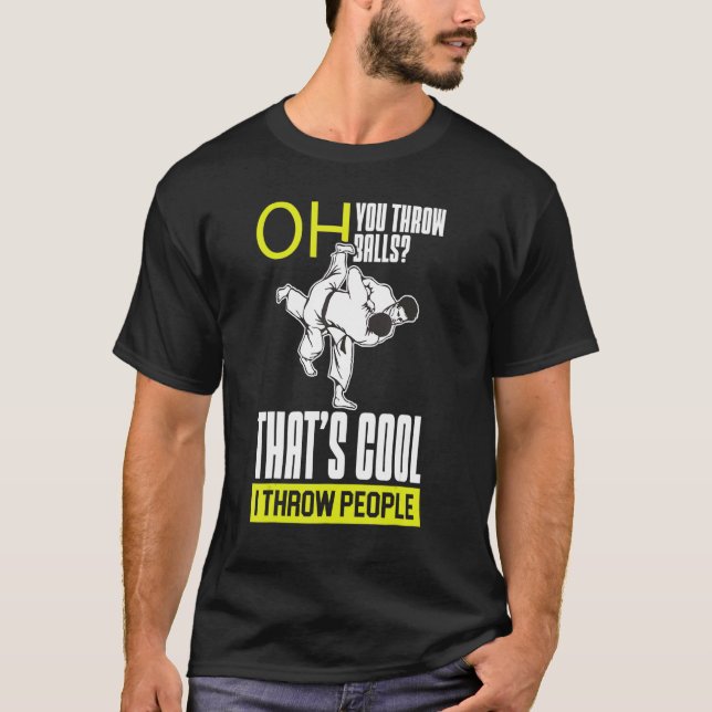 T-shirt Wrestler Vous Dit Jeter Des Boules Je Jette Des Ge (Devant)