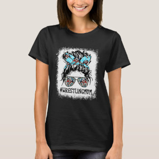 T-shirt Wrestling Mom Messy Bun Player Mom Sport  Mother s