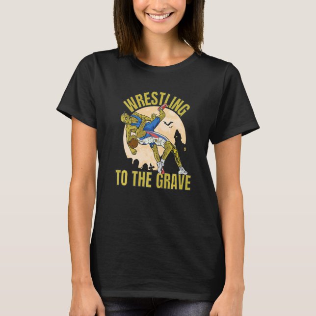 T-shirt Wrestling To The Grave Zombies Wrestling (Devant)