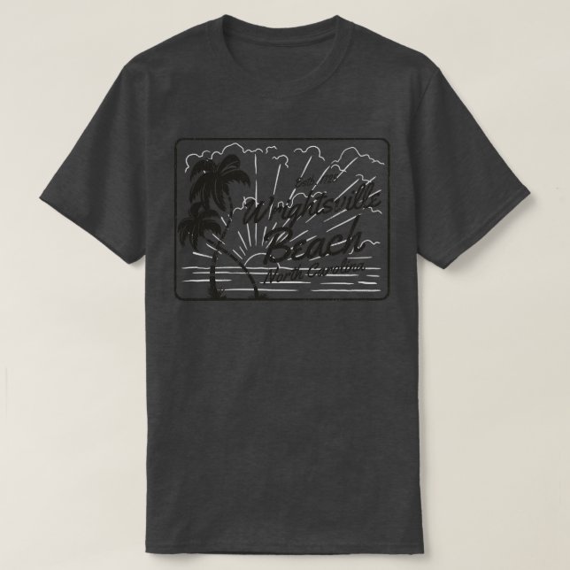 T-shirt Wrightsville Beach NC - Palme de vacances d'été (Design devant)