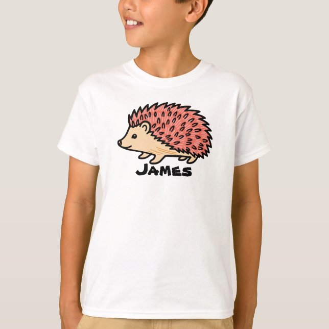 T-shirt write your name on this Pink Hedgehog (Devant)