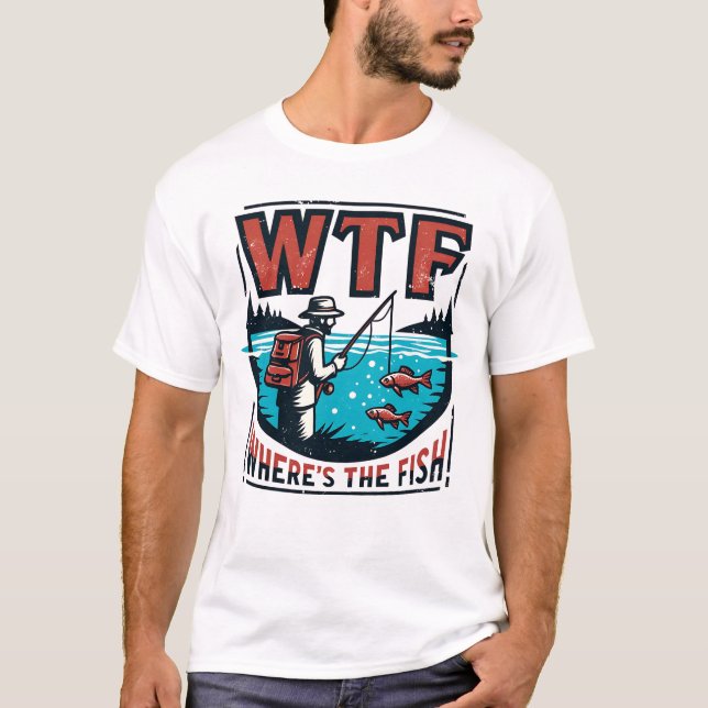 T-shirt WTF où est le poisson (Devant)