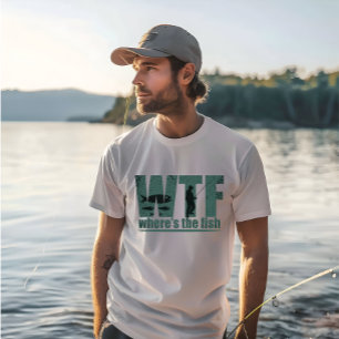 T-shirt WTF où est le poisson la pêche amusante