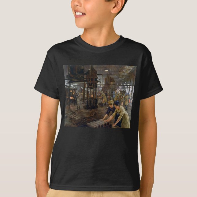 T-shirt WW1 1918 Les femmes qui travaillent dans une usine (Devant)