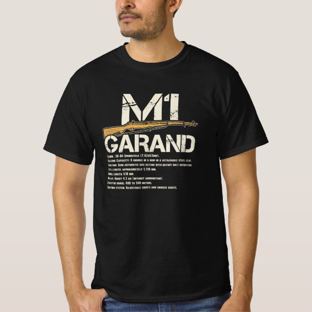 T-shirt WW2 M1 Garand Weapon Specs (Devant)