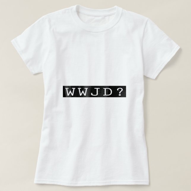 T-shirt WWJD Que ferait Jésus rétro chrétien (Design devant)
