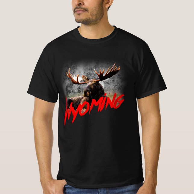 T-shirt Wyoming avec orignal (Devant)