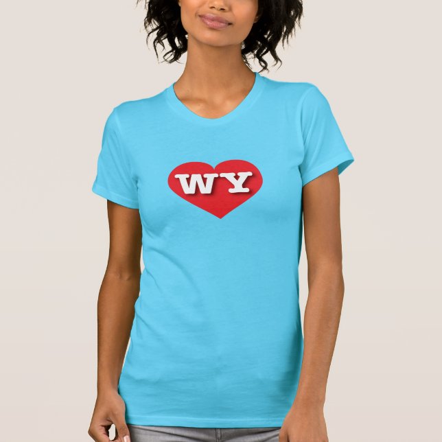 T-shirt Wyoming Red Heart - J'aime WY (Devant)