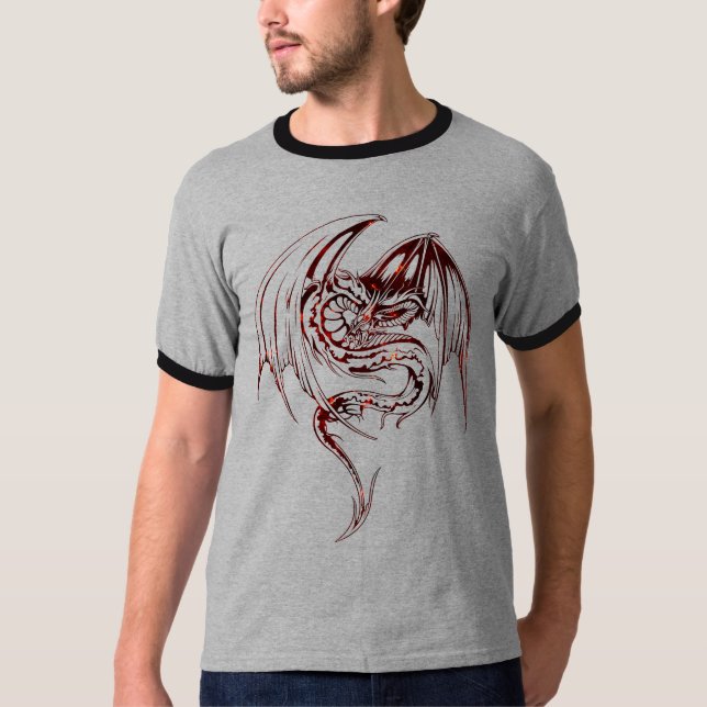 T-shirt Wyvern Dragon Sont Imaginaires Mythiques Créatures (Devant)