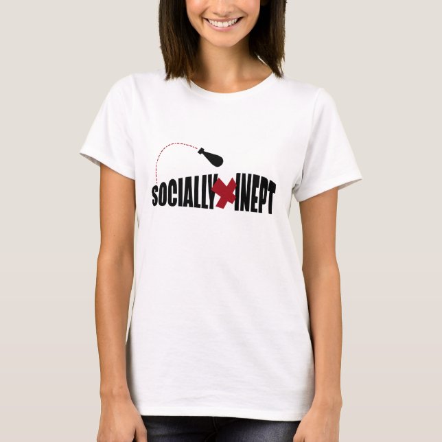 T-Shirt X der sozial unfähigen Frauen (Vorderseite)