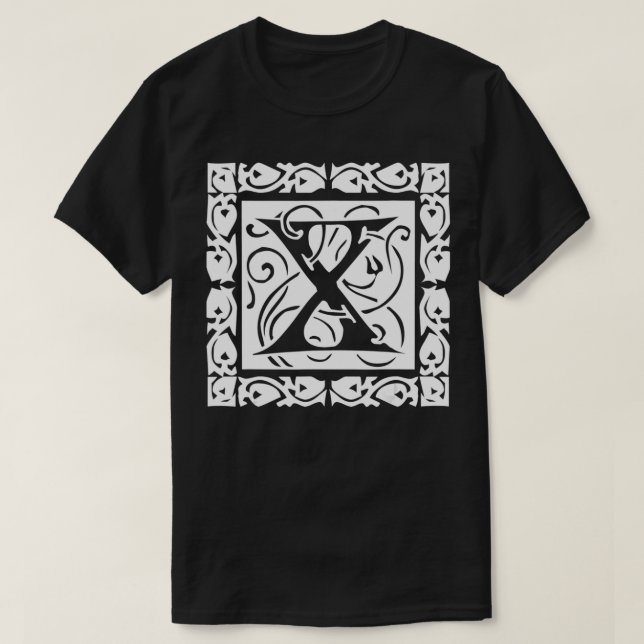 T-shirt X Lettre Monogramme initial Alphabet dragon balle (Design devant)