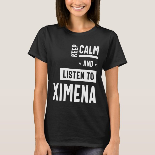 T-shirt Ximena Nom personnalisé Cadeau Anniversaire (Devant)