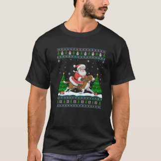 T-shirt Xmas Ailleurs Père Noël équitation Bretagne Espagn