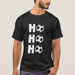 T-shirt Xmas Boys Ho Ho Christmas Soccer Joueur Long Sl