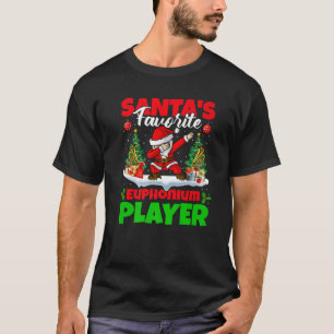 T-shirt Xmas Dabbing Père Noël le joueur euphonium favor