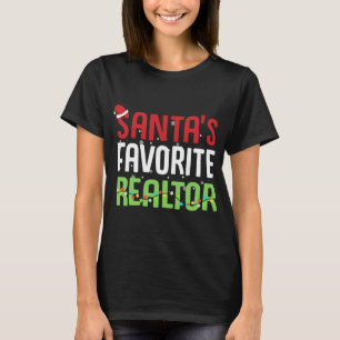 T-shirt Xmas de l'agent immobilier préféré Père Noël amusa