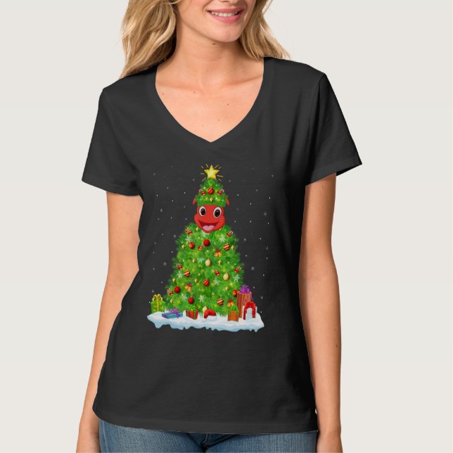 T-shirt Xmas Decorations Lights Santa Ant Christmas Tree (Devant)