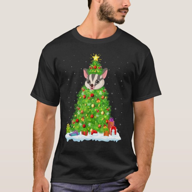 T-shirt Xmas Decorations Lights Santa Sugar Glider Christm (Devant)