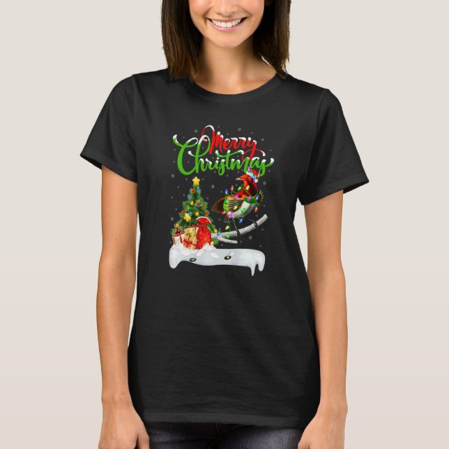 T-shirt Xmas Decorations Santa Birds Of Paradise Christmas (Devant)