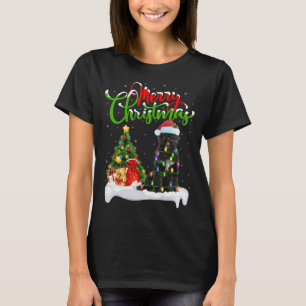 T-shirt Xmas Éclairage Correspondance Père Noël Portugais 