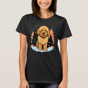 T-shirt Xmas Goldendoodle Père Noël sur le Doodle d'or de
