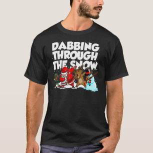 T-shirt Xmas Holiday Dabbing Through The Snow Christmas Cu
