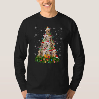 T-shirt Xmas Holiday Lighting Golden Retriever Dog Christm