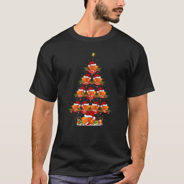 T-shirt Xmas Holiday  Santa Hat Roast Chicken Christmas Tr (Devant)