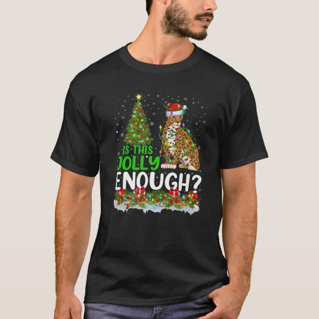 T-shirt Xmas Lighting Tree Is This Jolly Enough Jaguar Chr (Devant)
