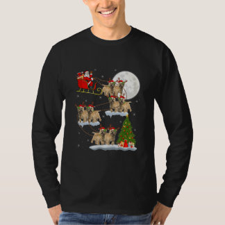 T-shirt Xmas Lighting Tree Père Noël équitation Cairn Terr