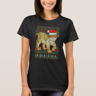 T-shirt Xmas Lights style sucré moche Père Noël Lynx Chris