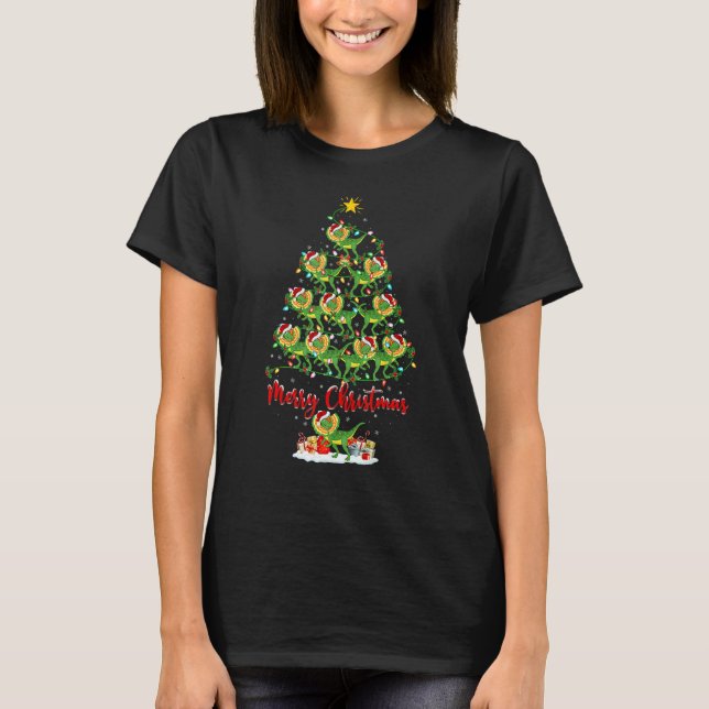 T-shirt Xmas Matching Santa Dilophosaurus Dinosaur Christm (Devant)