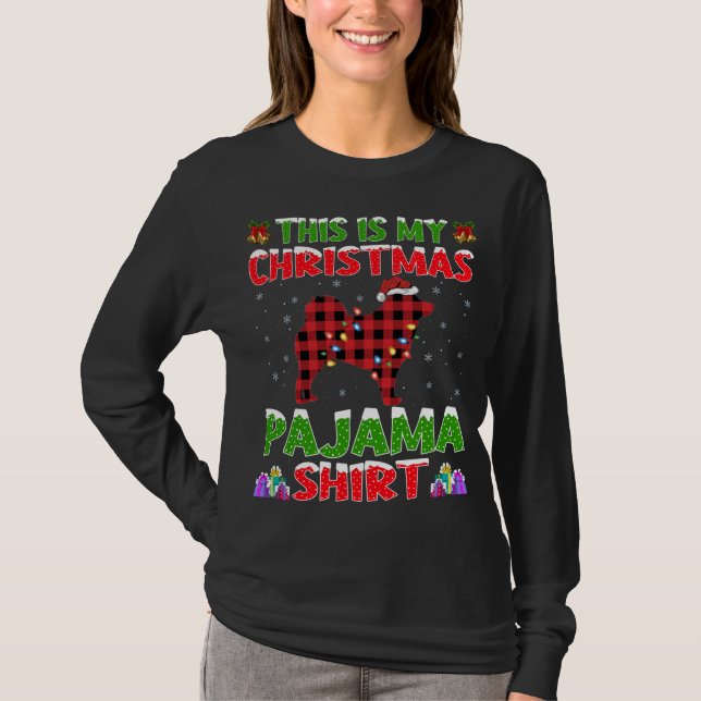 T-shirt Xmas Père Noël C'Est Mon Pyjama De Noël Schipperke (Devant)