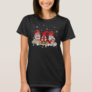 T-shirt Xmas Père Noël Shih Tzu Gnomes Hanging Noël avec